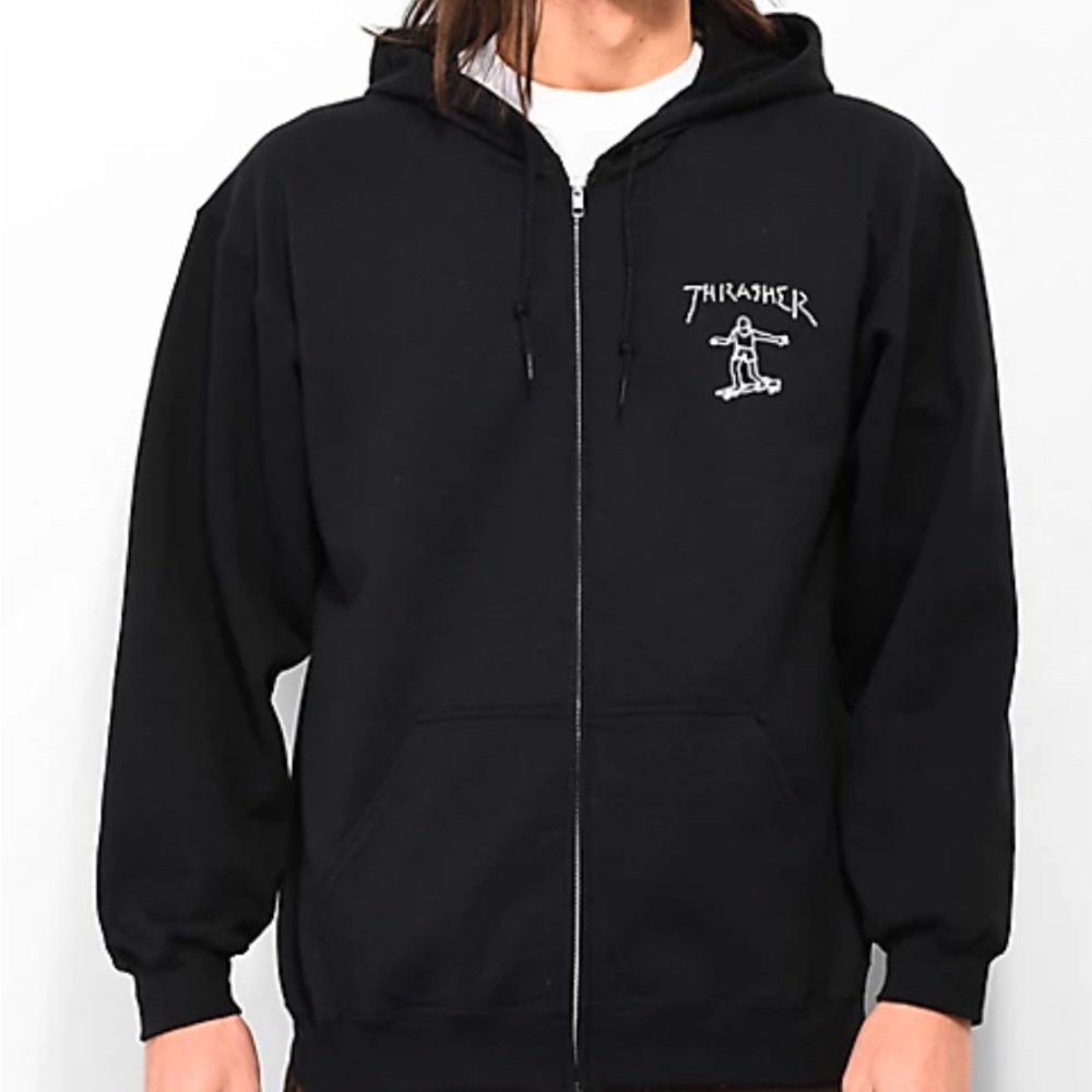 Thrasher Gonz Zip Hoodie Black - Men’s Medium